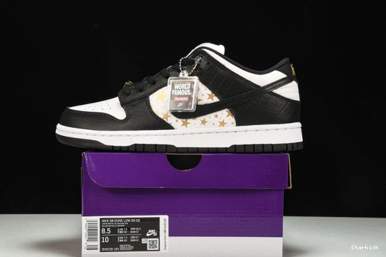  Black DH3228-102 Supreme Stars SB Low Dunk Nike 1213